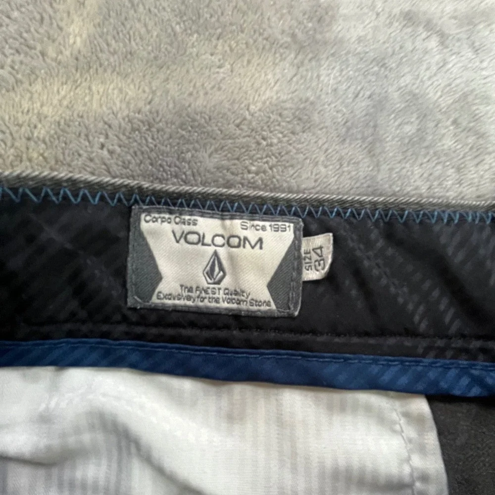 Volcom Vmonty Chino Shorts Mens Size‎ 34 Gray Corpo Class Skateboard A0931450